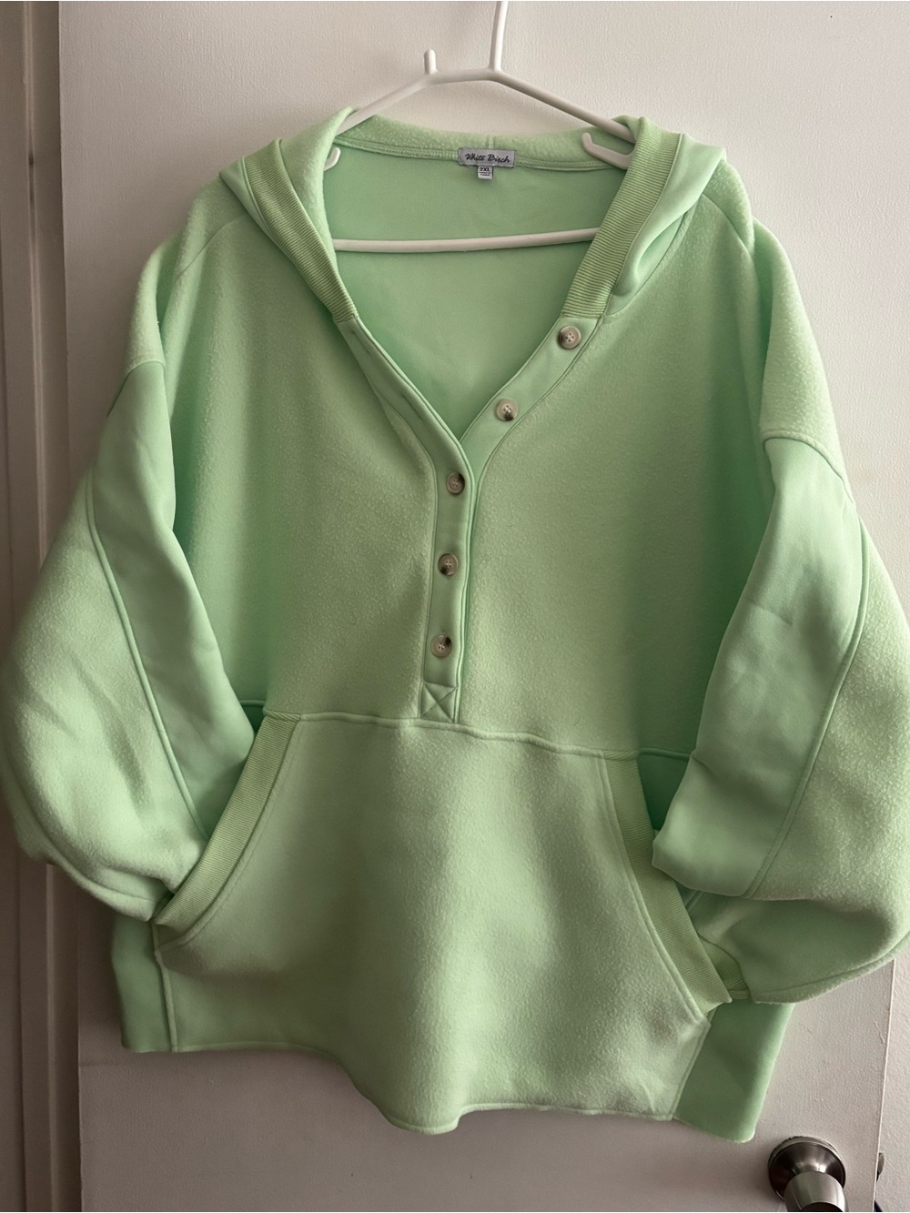 Oversized Fleece Hooded Sweatshirt from White Birch2X Super Comfy.